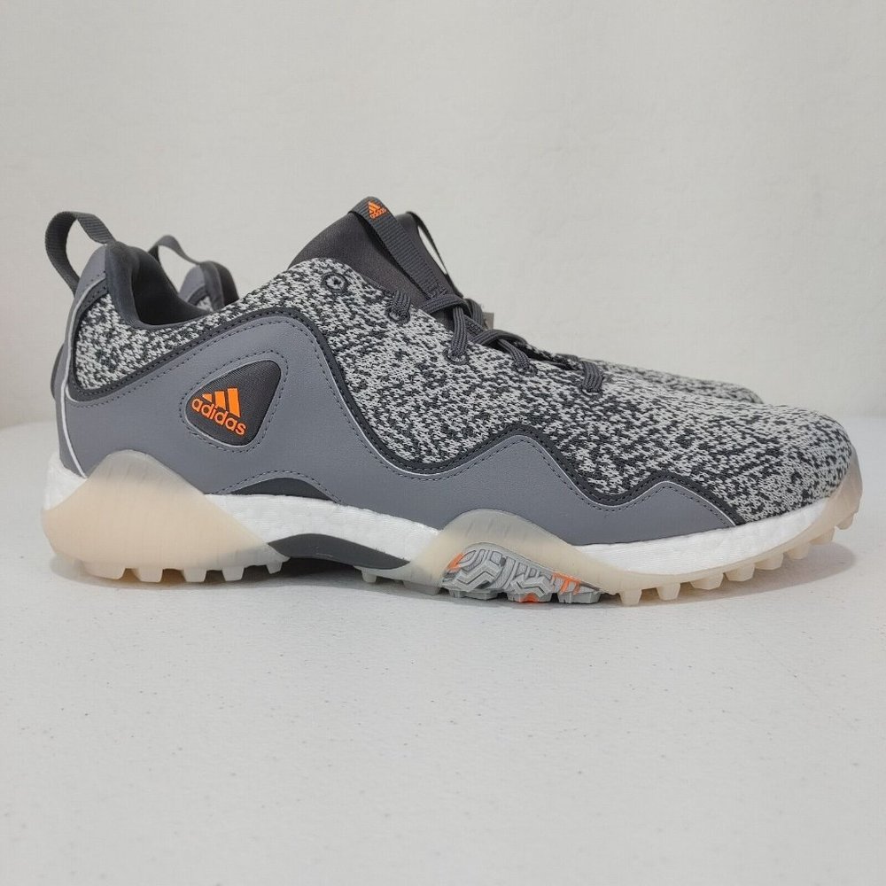 Adidas CodeChaos 21 Golf Shoes - Grey Five / Scream Orange / Grey Size 10